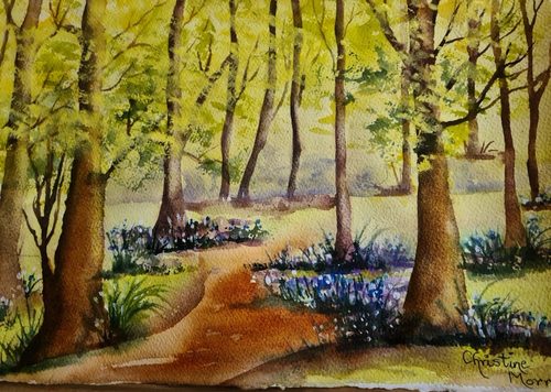 Christine M, Worsbrough country park springtime, watercolour.
